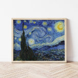 Pôster Starry Night | Vincent Van Gogh<br><div class="desc">Starry Night (1889),  pelo artista holandês Vincent Van Gogh. A obra de arte original é um óleo na canvas que representa um céu noturno vigoroso e impressionista postado em tons modesta de azul e amarelo. Use as ferramentas de design para adicionar texto personalizado ou personalizar a imagem.</div>