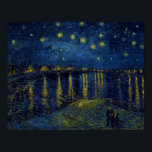 Poster Starry Night, Vincent van Gogh<br><div class="desc">Vincent Willem van Gogh (30 de março de 1853 - 29 de julho de 1890) foi um pintor holandês impressionista poste que se encontra entre as figuras mais famosas e influentes da história da arte ocidental. Em pouco mais de uma década, criou cerca de 2.100 trabalhos de arte, incluindo cerca...</div>