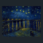 Poster Starry Night, Vincent van Gogh<br><div class="desc">Vincent Willem van Gogh (30 de março de 1853 - 29 de julho de 1890) foi um pintor holandês impressionista poste que se encontra entre as figuras mais famosas e influentes da história da arte ocidental. Em pouco mais de uma década, criou cerca de 2.100 trabalhos de arte, incluindo cerca...</div>