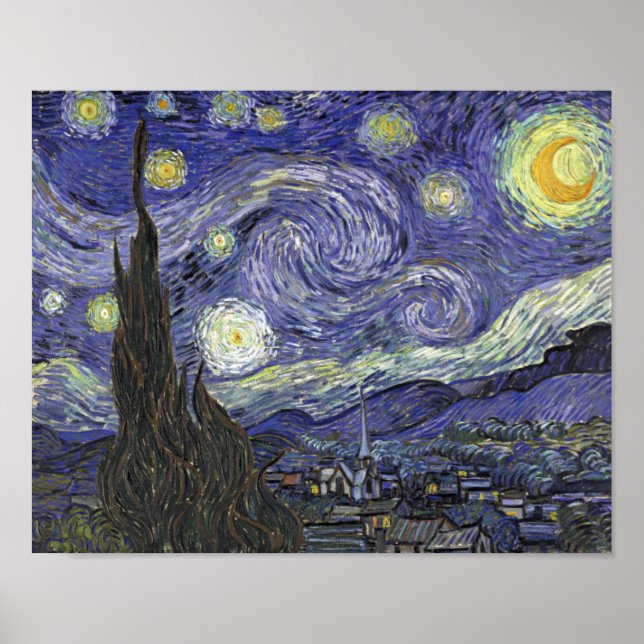 Pôster Starry Night - Vincent van Gogh (Frente)
