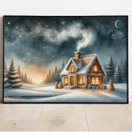 Poster Starry Sweets - A Casa Do Gingerpão À Noite