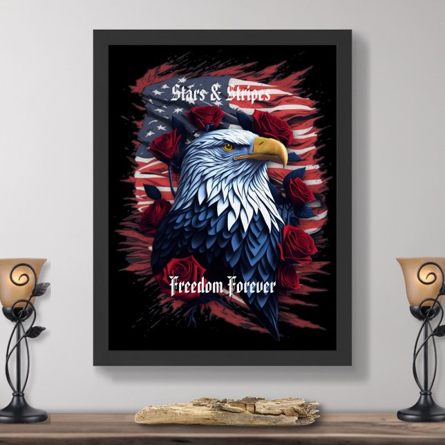 Poster Stars Liberdade para Sempre Bandeira Americana (Criador carregado)