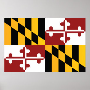 Poster State Flag of Maryland, EUA