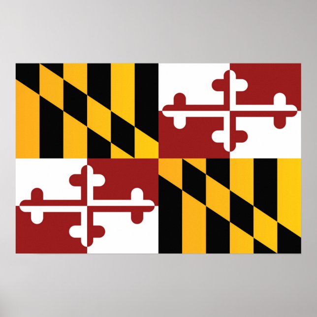 Poster State Flag of Maryland, EUA (Frente)