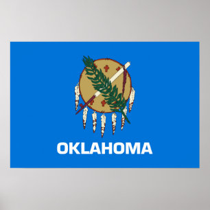 Poster State Flag of Oklahoma, EUA