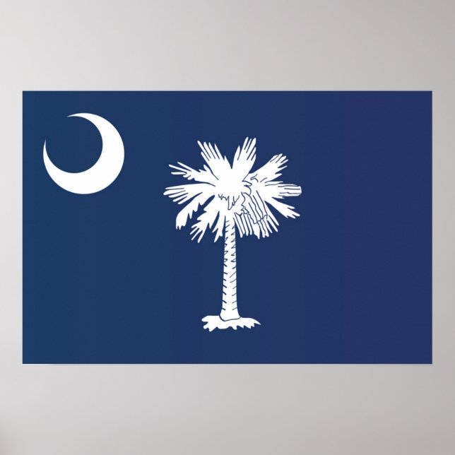 Poster State Flag of South Carolina, EUA (Frente)