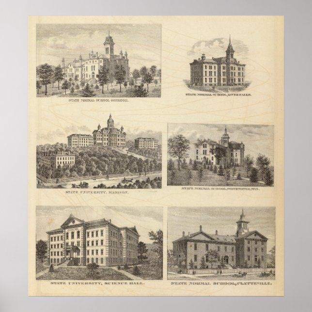 Poster State normal schools and State University (Frente)