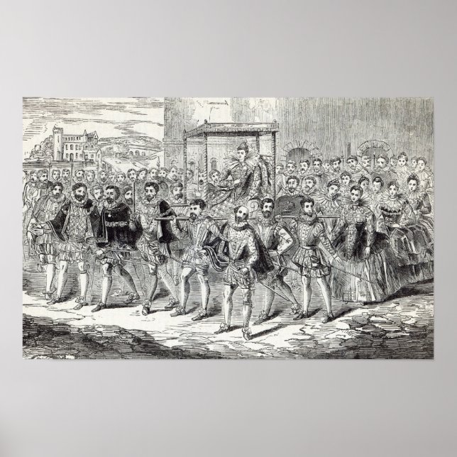 Poster State progress of Queen Elizabeth (Frente)