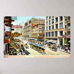 Poster State Street, Chicago, Illinois, 1905 Vintage