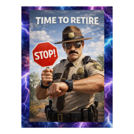 Pôster State trooper to retire law-enforcement poster