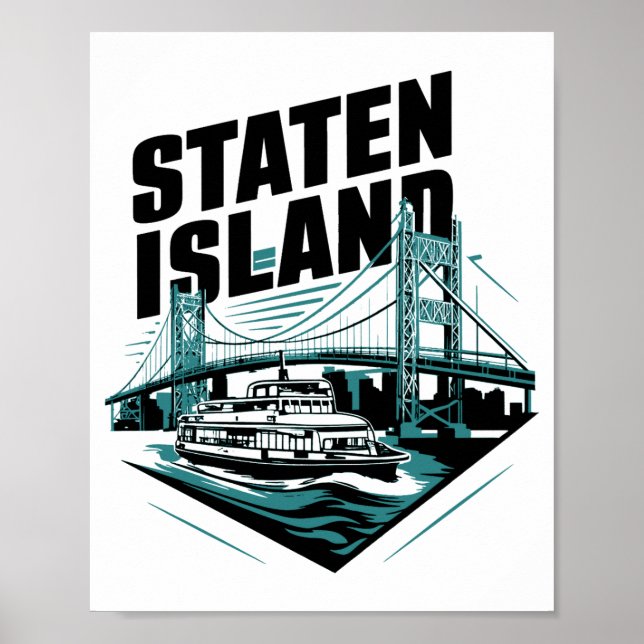 Poster Staten Island New York Ferry  (Frente)