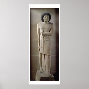 Poster Statue of Sepa, Old Kingdom (painted limestone)