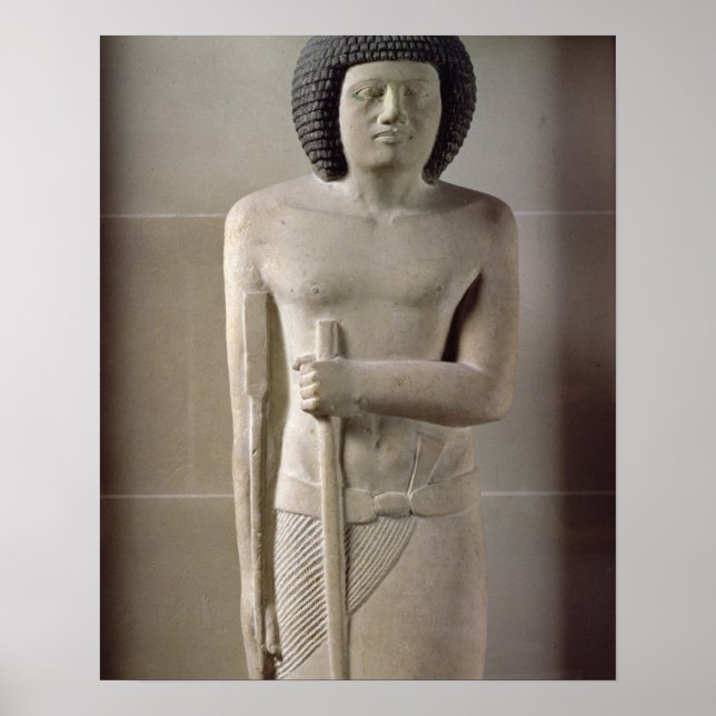 Poster Statue of Sepa, Old Kingdom (painted limestone) (Frente)