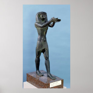 Pôster Statue of the God Horus Making a Drink
