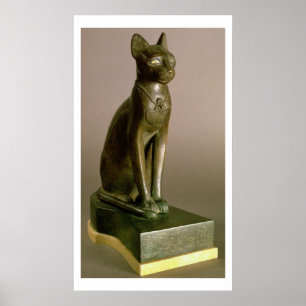 Poster Statuette of a cat representing the goddess Bastet