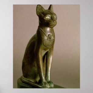 Poster Statuette of a cat representing the goddess Bastet