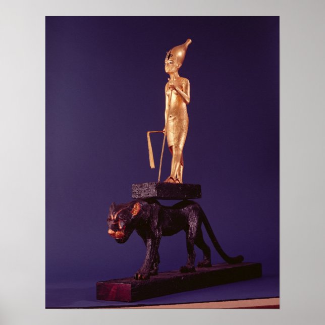 Poster Statuette of the king upon a leopard (Frente)
