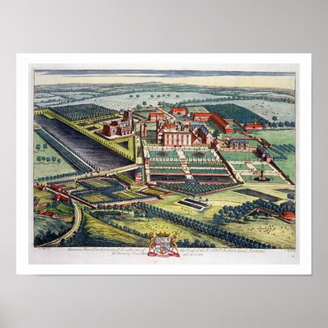 Pôster Staunton Harold no condado de Leicester engrave (Frente)