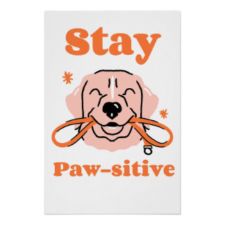 Pôster Stay Paw-sitive