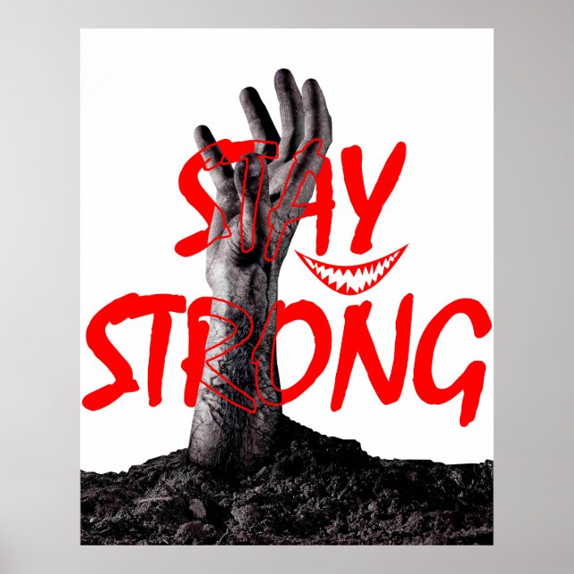 Poster : Stay Strong Motivational Quote Design  (Frente)