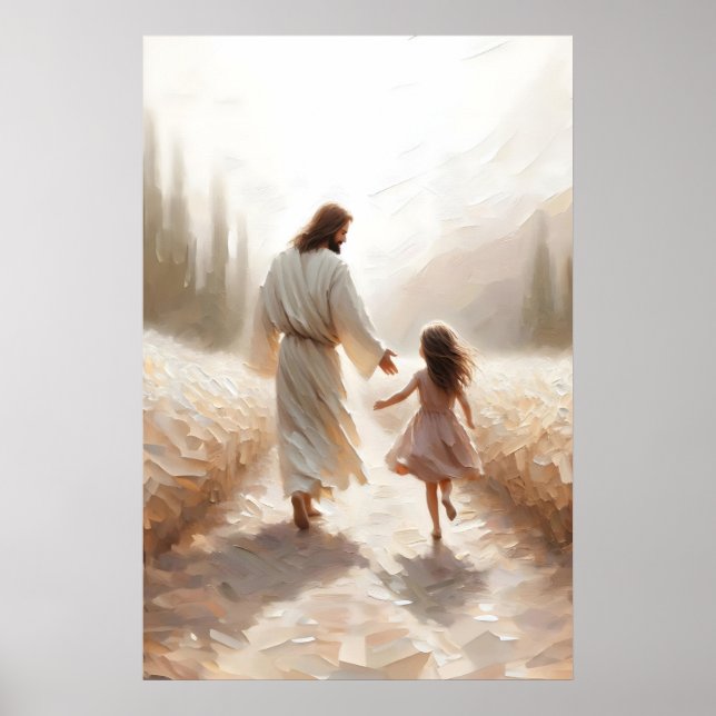 Poster Stay With me Jesus and Children Jesus and Girl (Frente)