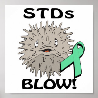 Poster STDs bloqueia Design de conscientização
