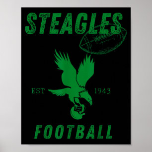Poster Steagles Futebol Est 1943 Phil Phit Equipa Combina
