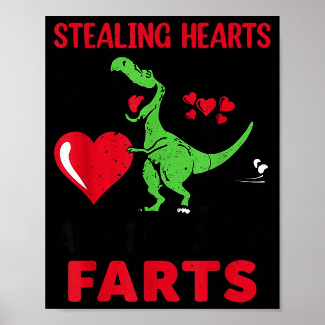 Poster Stealing Hearts And Blasting Farts T Rex Cute Todd (Frente)