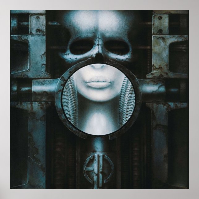 Poster Steam Punk HR Giger Skull (Frente)
