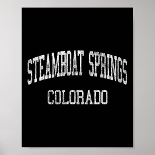 Poster Steamboat Springs Colorado Co Esportivo Vintage Sp