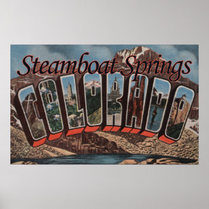 Poster Steamboat Springs, Colorado - grande cena da letra