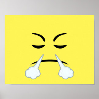 Pôster Steaming Emoji
