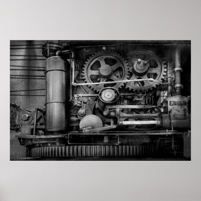 Pôster Steampunk - Aço Sério (Frente)