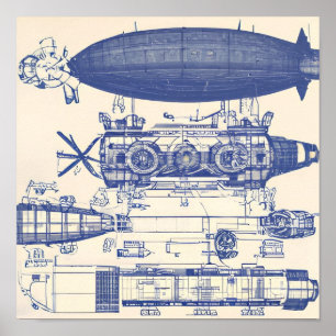 Poster Steampunk Airship 4