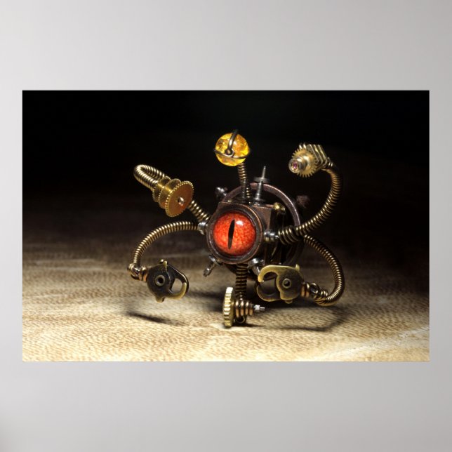 Pôster Steampunk Beholder Robot (Frente)
