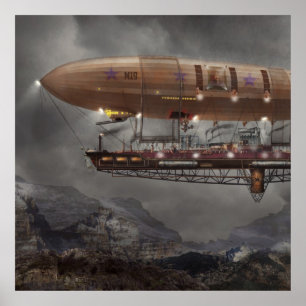 Pôster Steampunk - Blimp - Airship Maximus