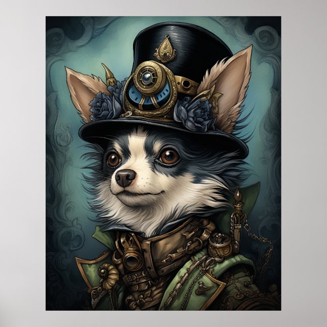 POSTER STEAMPUNK CHIHUAHUA (Frente)