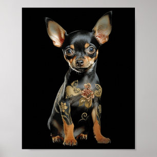 Poster Steampunk Chihuahua Ink Tat Art Tattoo Artista Pup