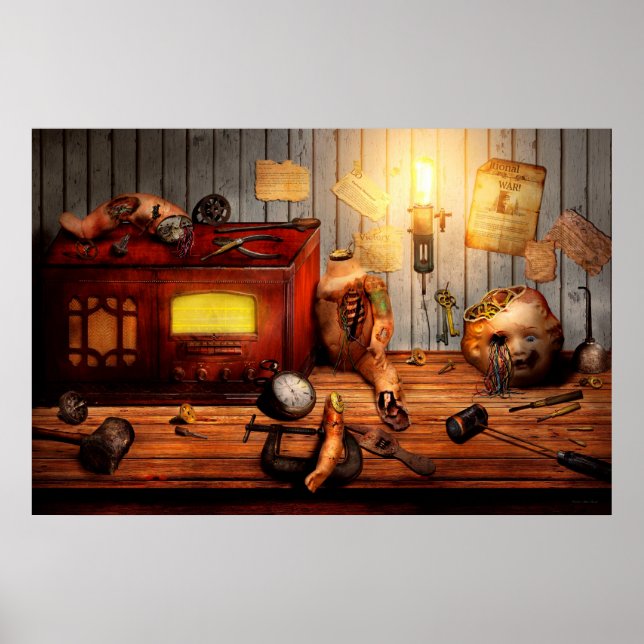 Poster Steampunk - Consertando uma amizade (Frente)