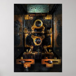Pôster Steampunk - Elétrico - O medidor de energia