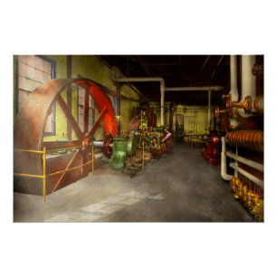 Pôster Steampunk - Engine - Powerhouse 1905
