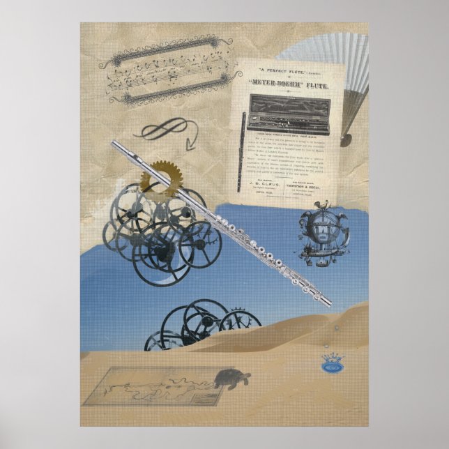Pôster Steampunk Flute Fantasy (Frente)
