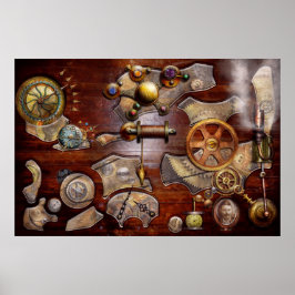 Poster Steampunk - Gears - Engenharia reversa