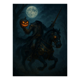 Pôster Steampunk Gothic Horror Headless Horseman