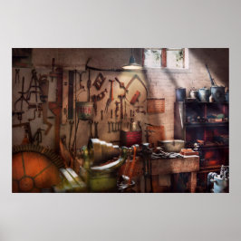Poster Steampunk - Machinista - A oficina de inventores