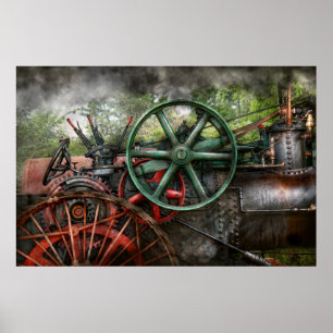 Poster Steampunk - Máquina - Transporte do futuro