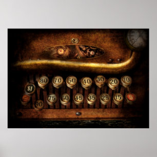Pôster Steampunk - mecanismo da remuneração