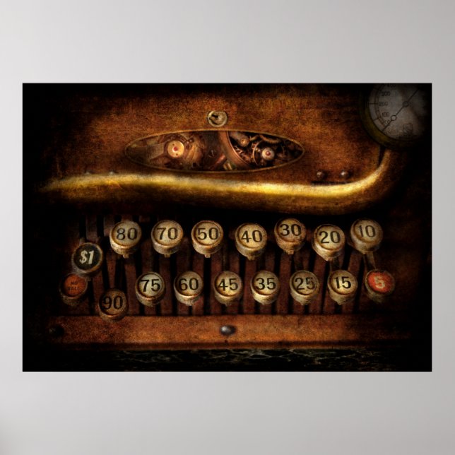 Pôster Steampunk - Mecanismo de remuneração (Frente)