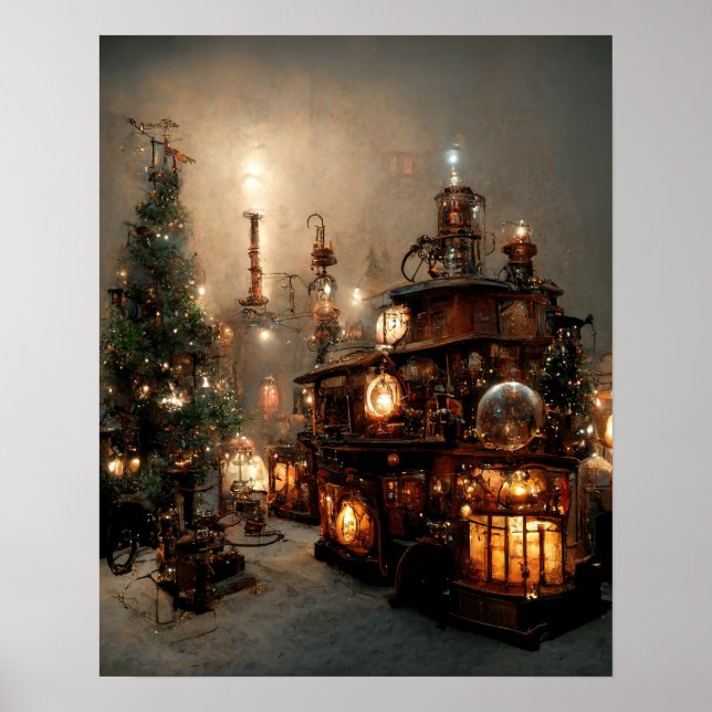 Poster Steampunk Natal (Frente)