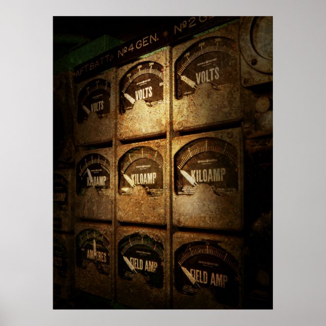 Pôster Steampunk - Naval - Electric - Power Grid (Frente)